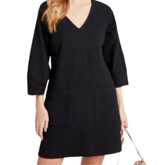 Anthropologie Dresses & Skirts - Maeve Anthropologie Black Angelika Tunic Dress XS